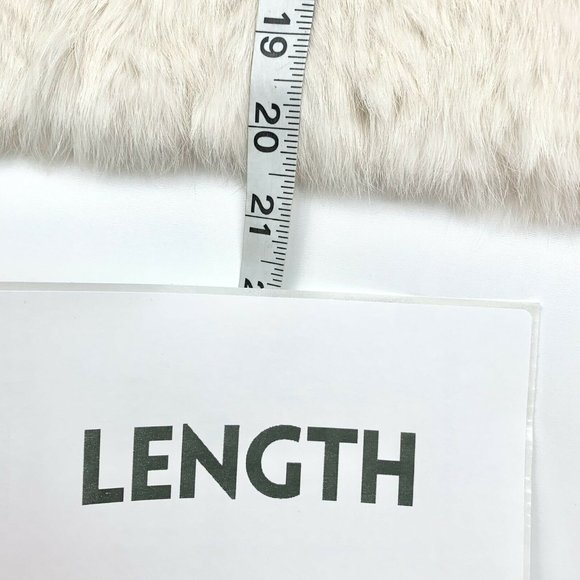 BCBGMaxAzria White Authentic Rabbit Fur Jacket - Picture 5 of 5